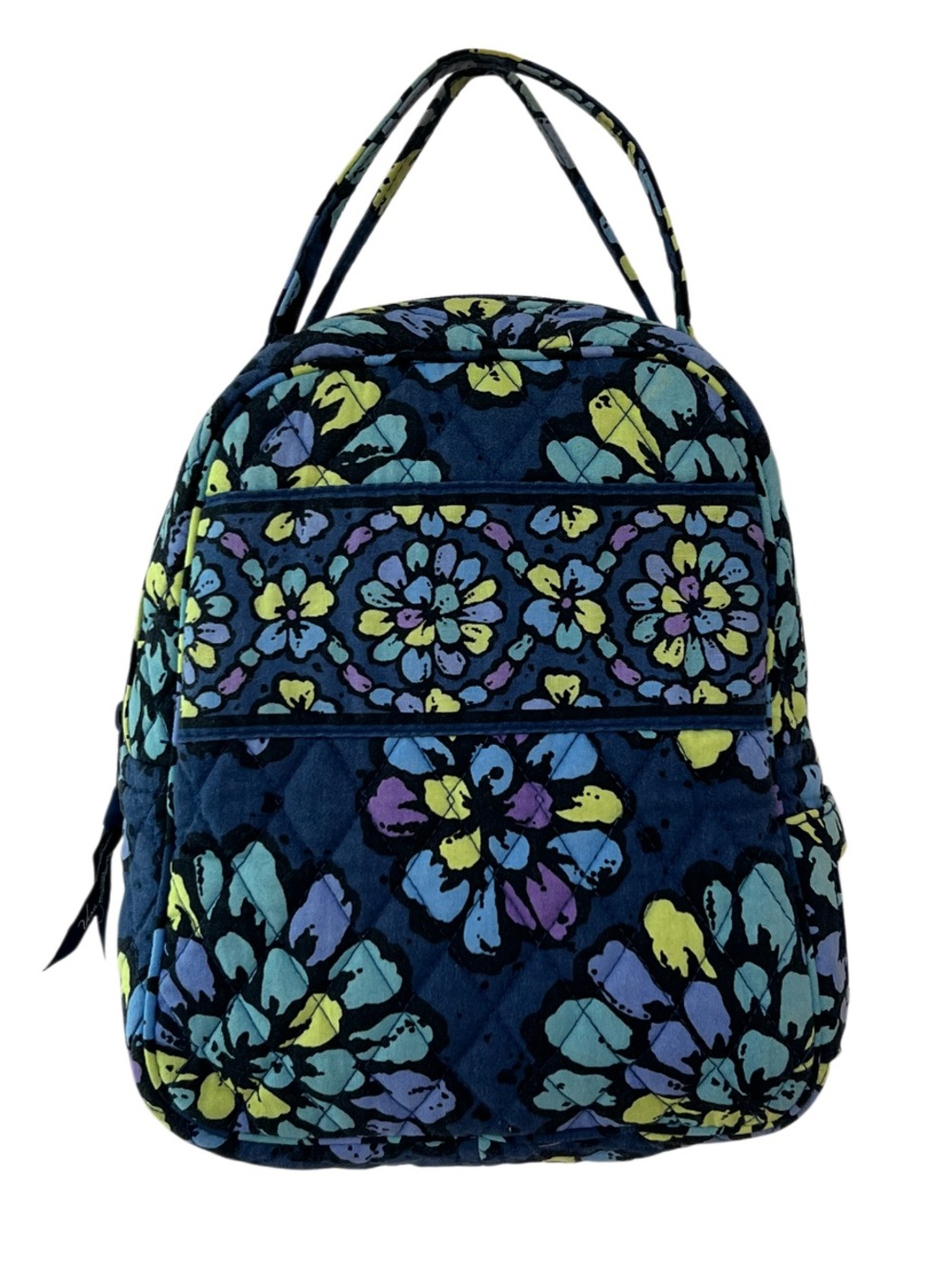 Vera Bradley Lunch Bunch Indigo Pop Quilted Lunch Bag Retired Floral
